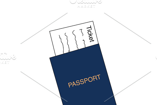 Blue international document, passpor