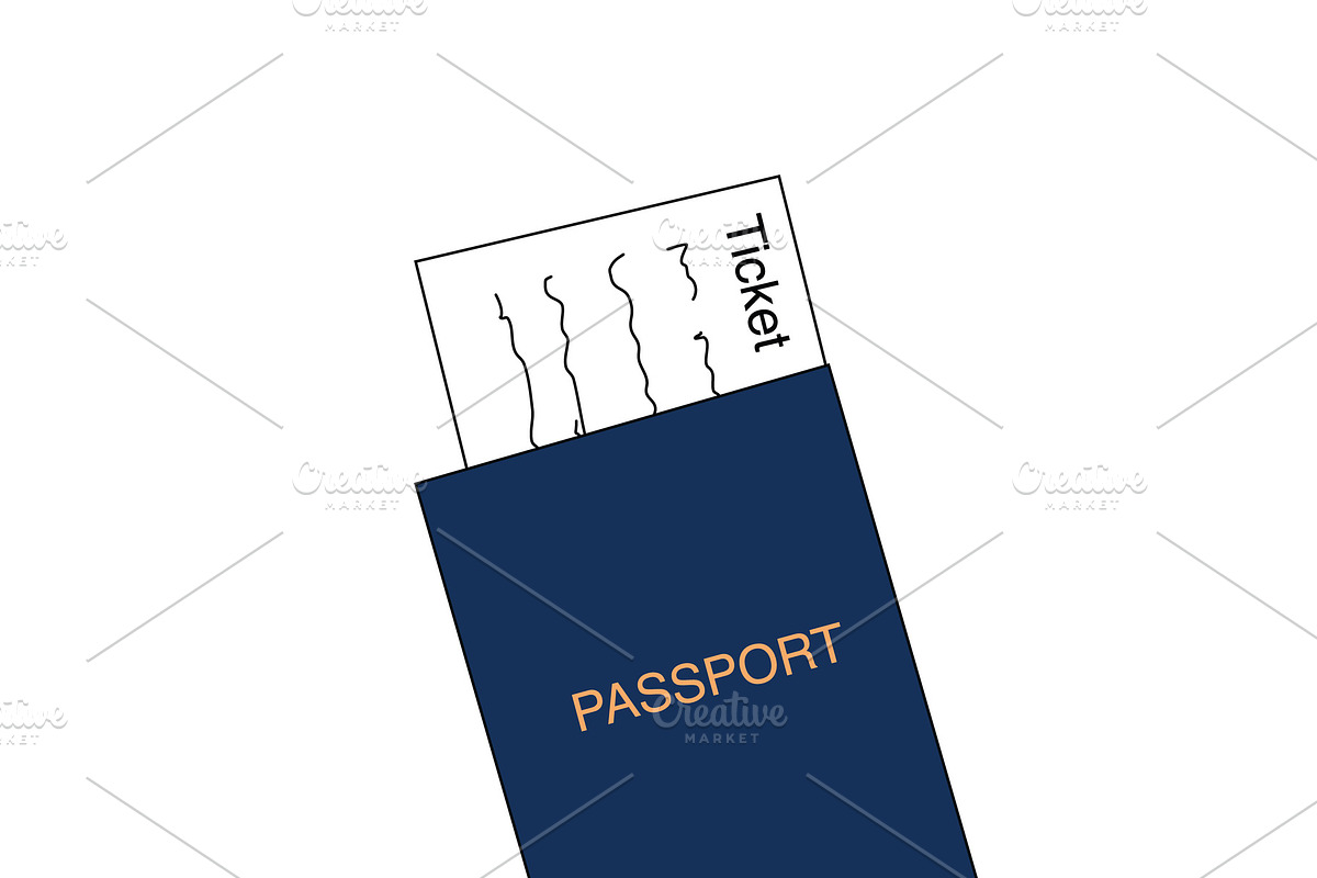Blue international document, passpor in Objects - product preview 8