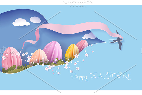 Happy Easter Spring illustration