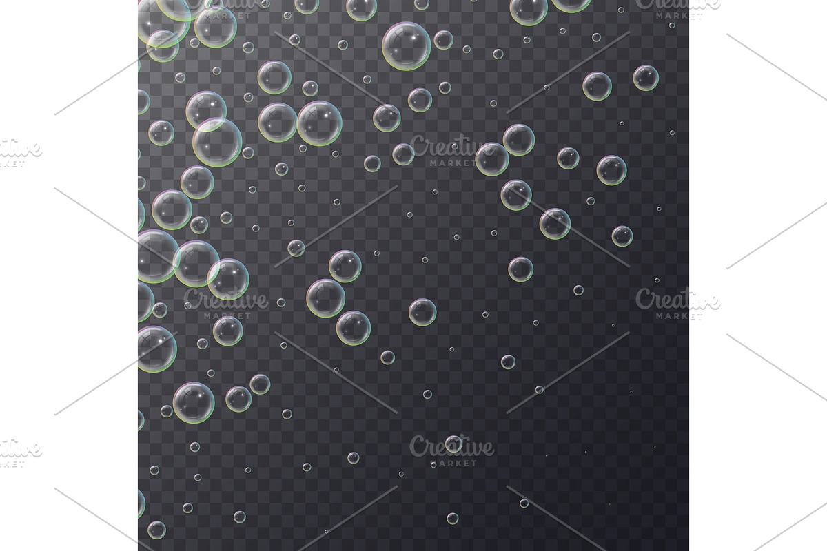 Realistic 3d floating soap bubbles. in Objects - product preview 8
