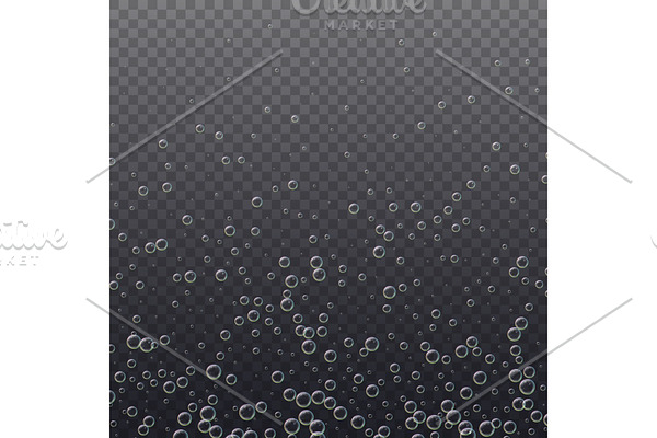 Realistic 3d floating soap bubbles.