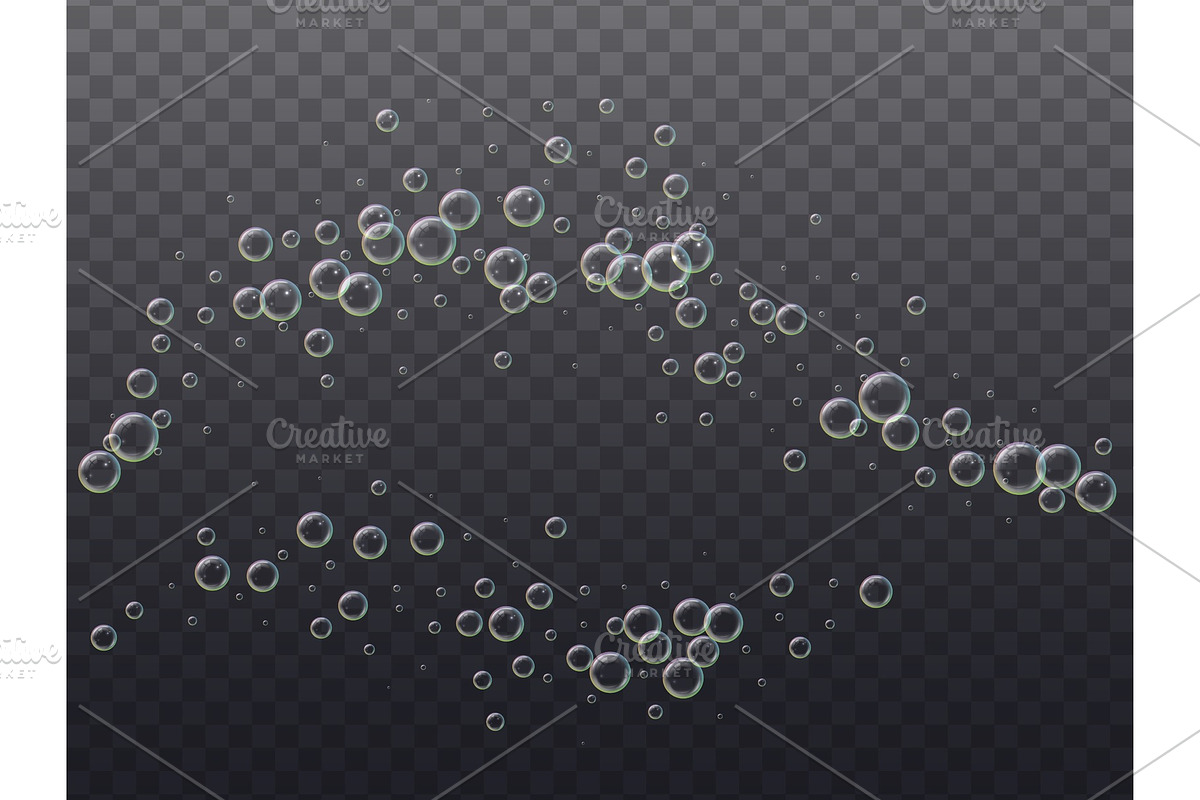 Realistic 3d floating soap bubbles. in Objects - product preview 8