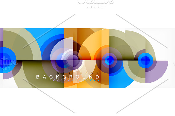 Geometric circle abstract background