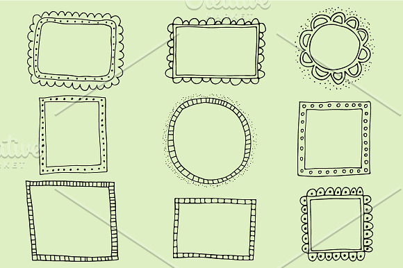 Doodle frames in Illustrations - product preview 1