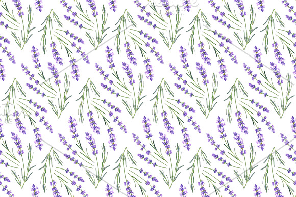 Set of Lavender Floral Patterns in Patterns - product preview 3