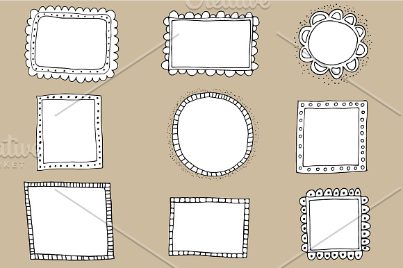 Doodle frames in Illustrations - product preview 2