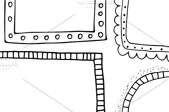 Doodle frames in Illustrations - product preview 3