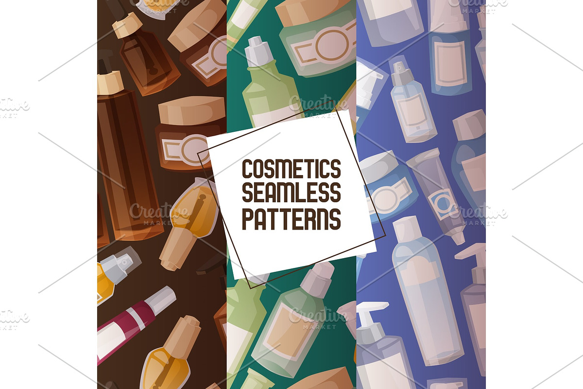 Cosmetic product vector seamless in Objects - product preview 8