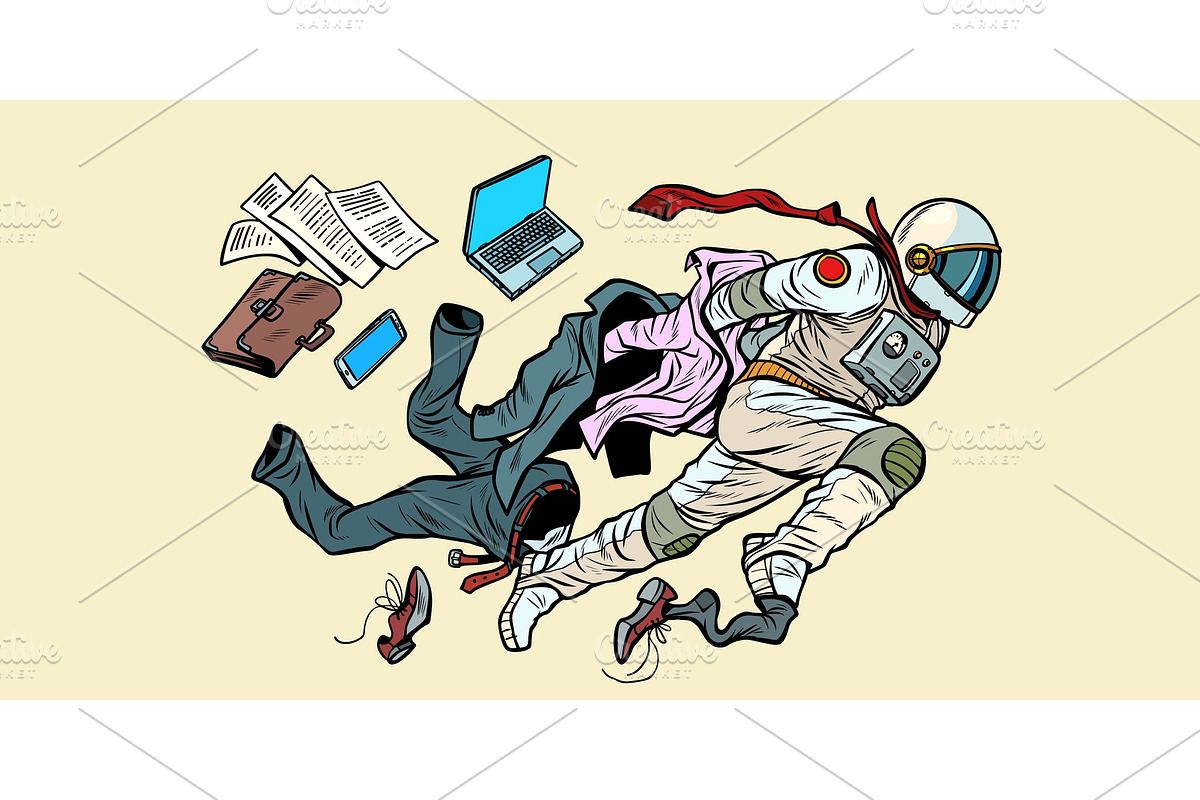 dream of being an astronaut, leader in Illustrations - product preview 8