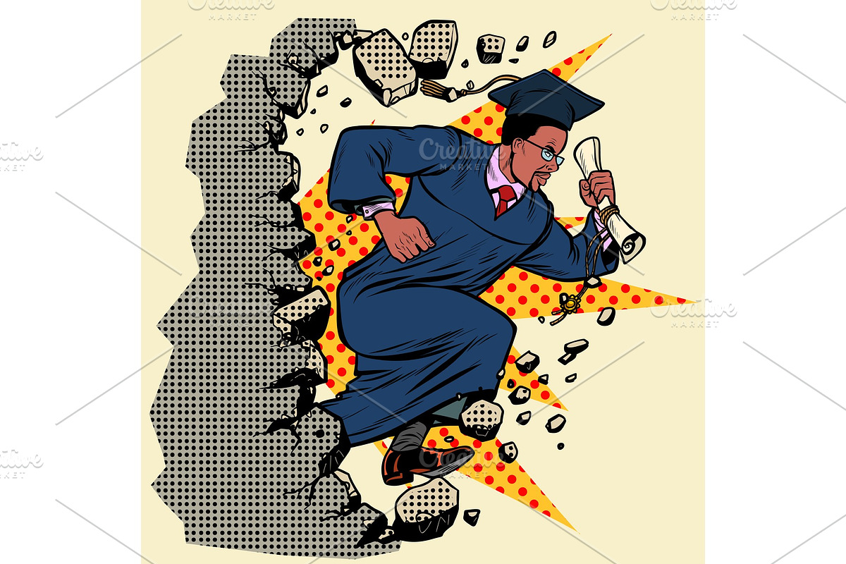 african graduate University College in Illustrations - product preview 8