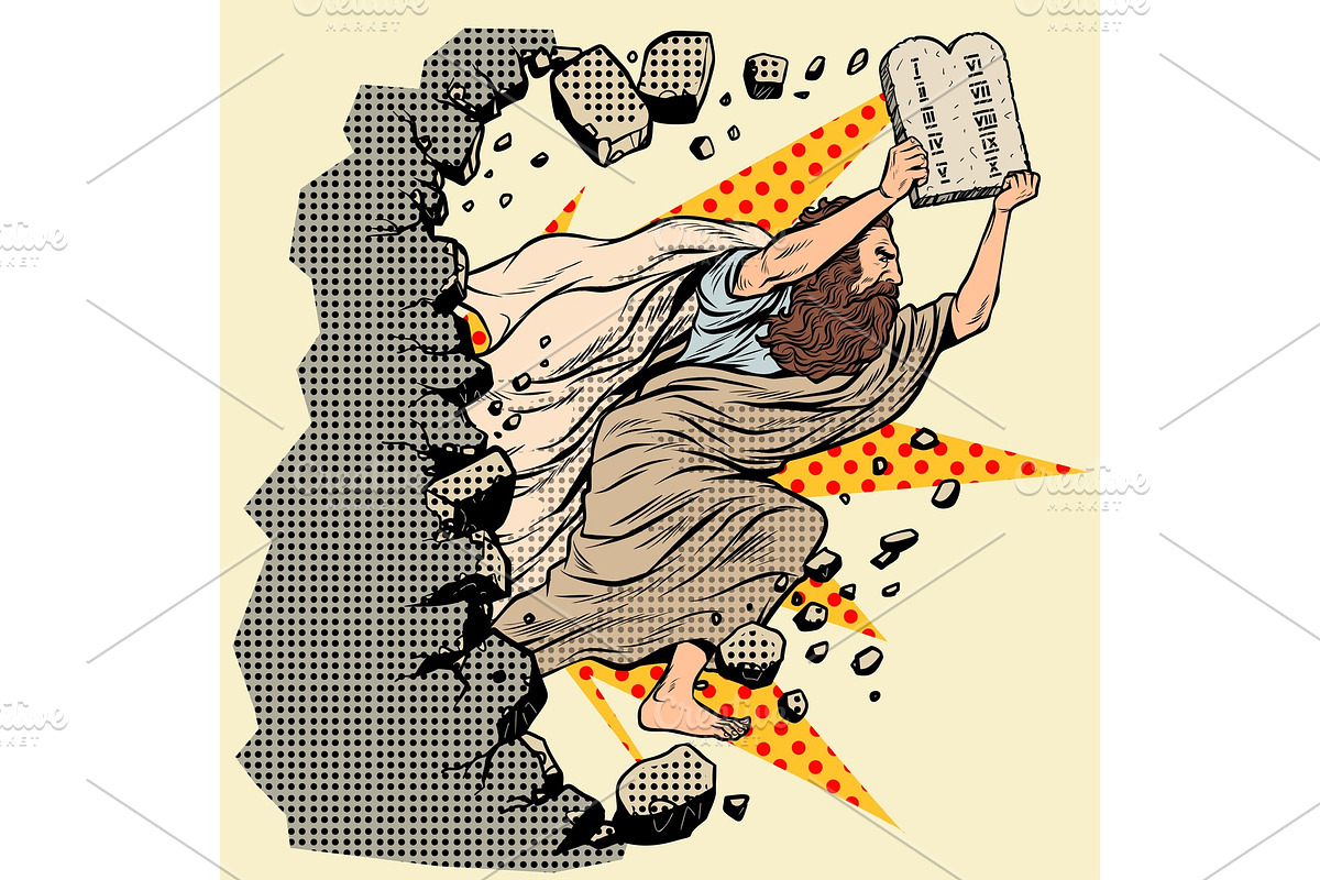 Moses with tablets of the Covenant in Illustrations - product preview 8