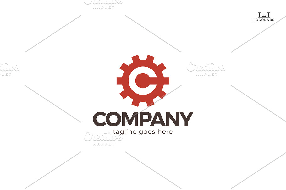 Letter C Gear Logo