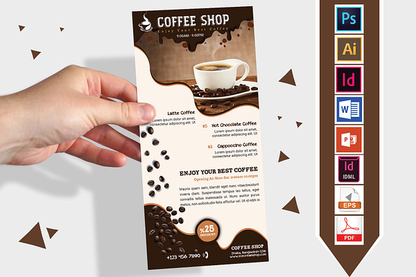 Rack Card | Coffee Shop DL Flyer V-2