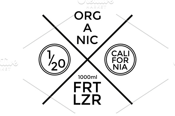 Organic Fertilizer Label and Badge
