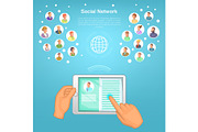 Social network concept tablet