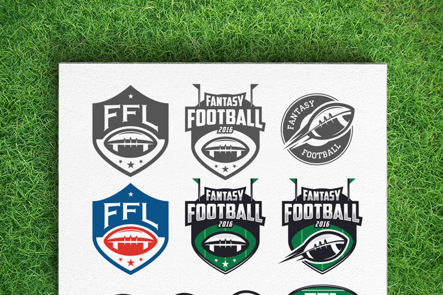 Fantasy football league logos in Illustrations - product preview 8