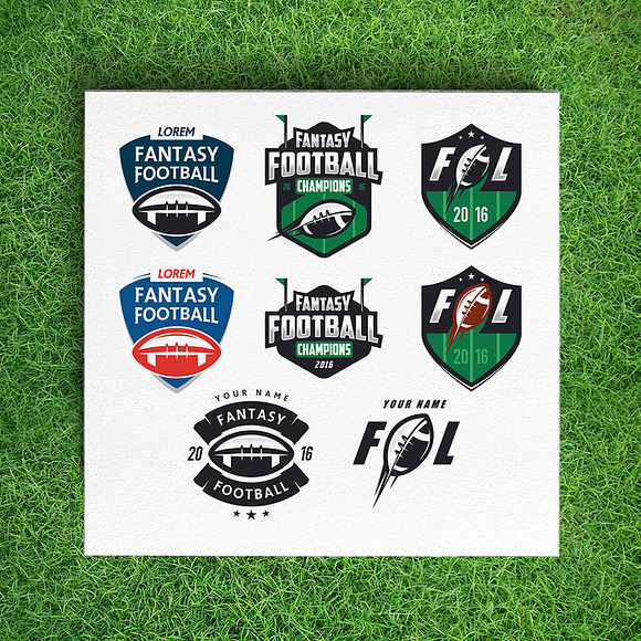 Fantasy football league logos in Illustrations - product preview 1