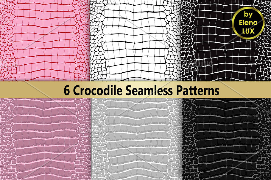 Crocodile Seamless Set in Patterns - product preview 8