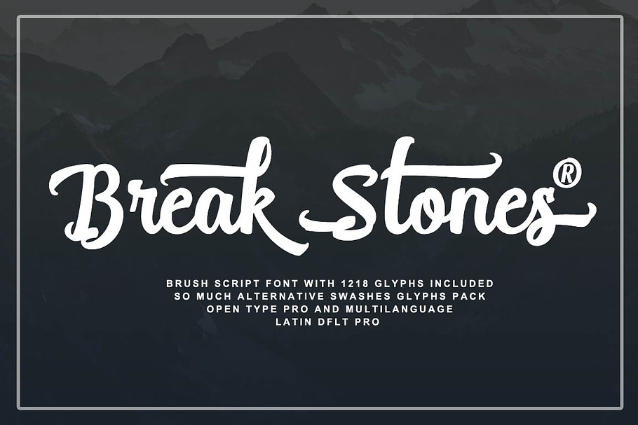 Break Stones Pro in Script Fonts - product preview 8
