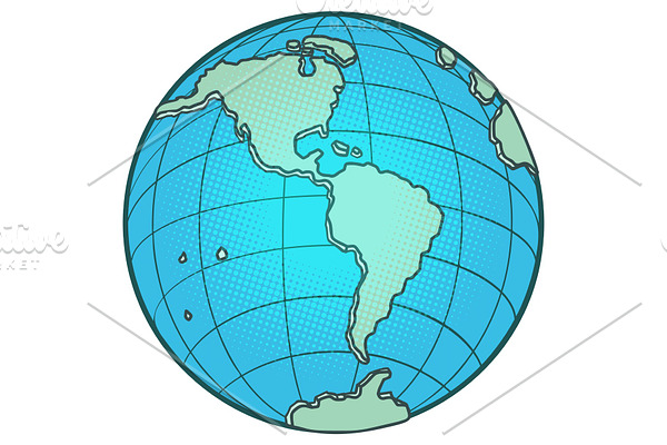 globe North and South America