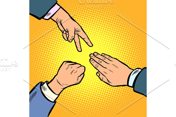 rock paper scissors game is a hand