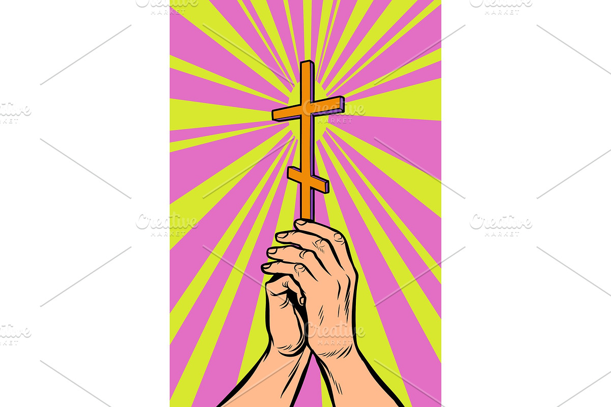 Christian Orthodox cross in the in Illustrations - product preview 8
