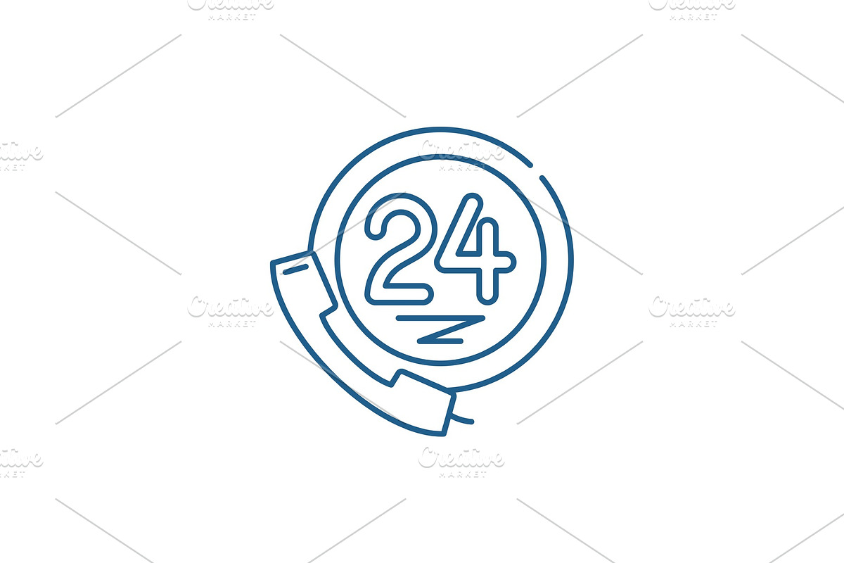 24 hour client support line concept in Illustrations - product preview 8