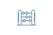 Abacus line icon concept. Abacus