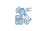 Accounting line icon concept