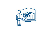 Accounting analysis line icon