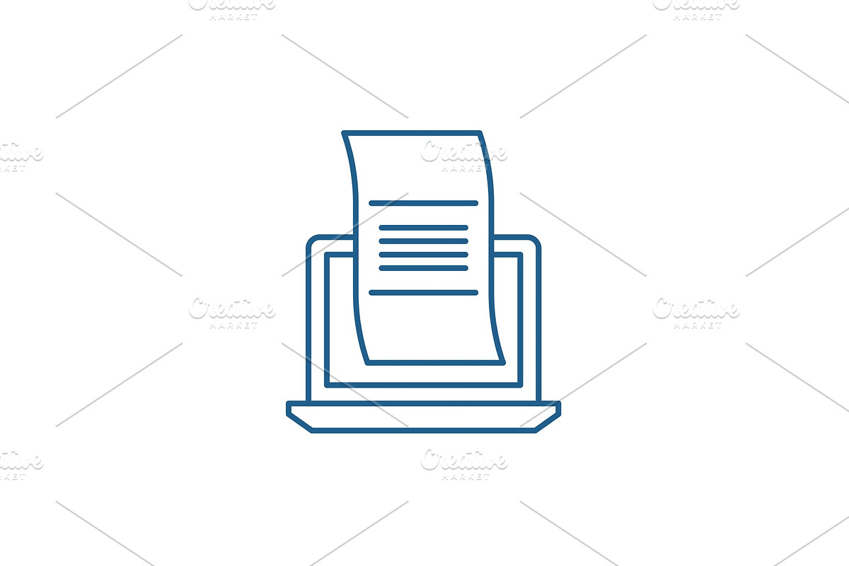 Accounting reports line icon concept in Illustrations - product preview 8