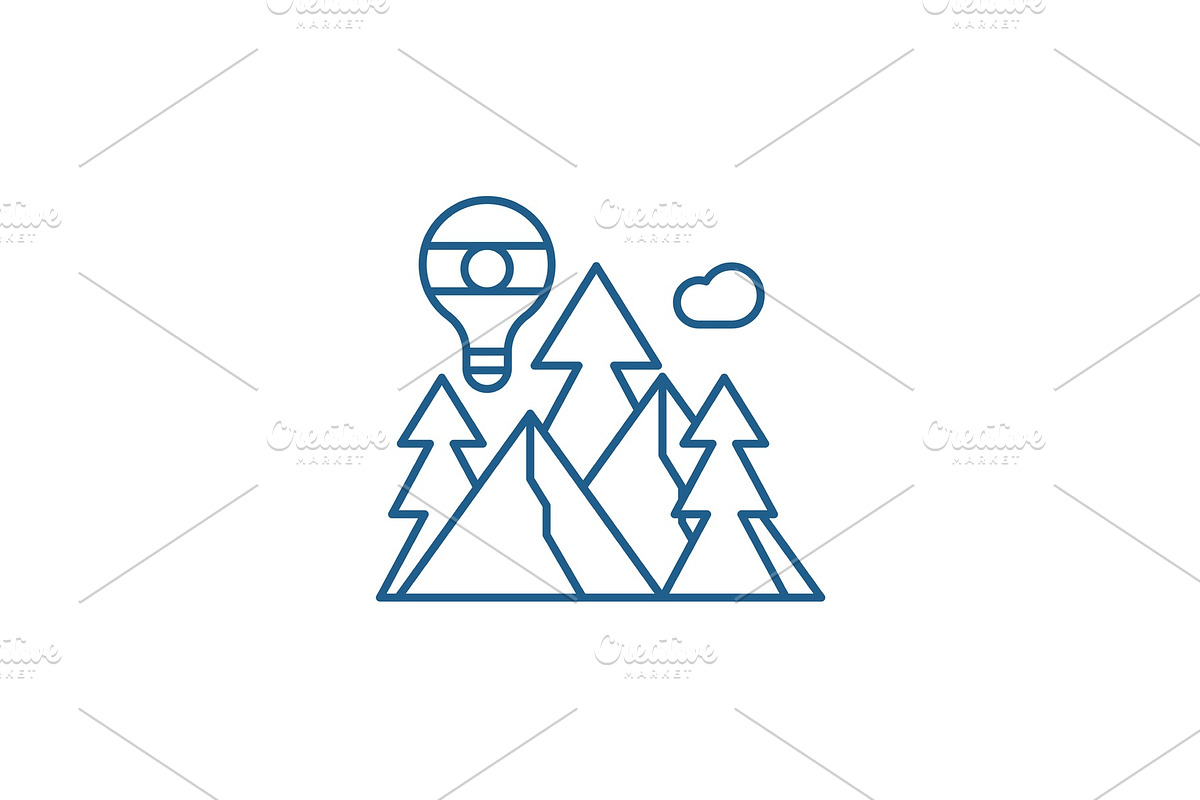 Adventure line icon concept in Illustrations - product preview 8