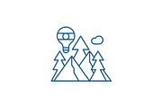 Adventure line icon concept