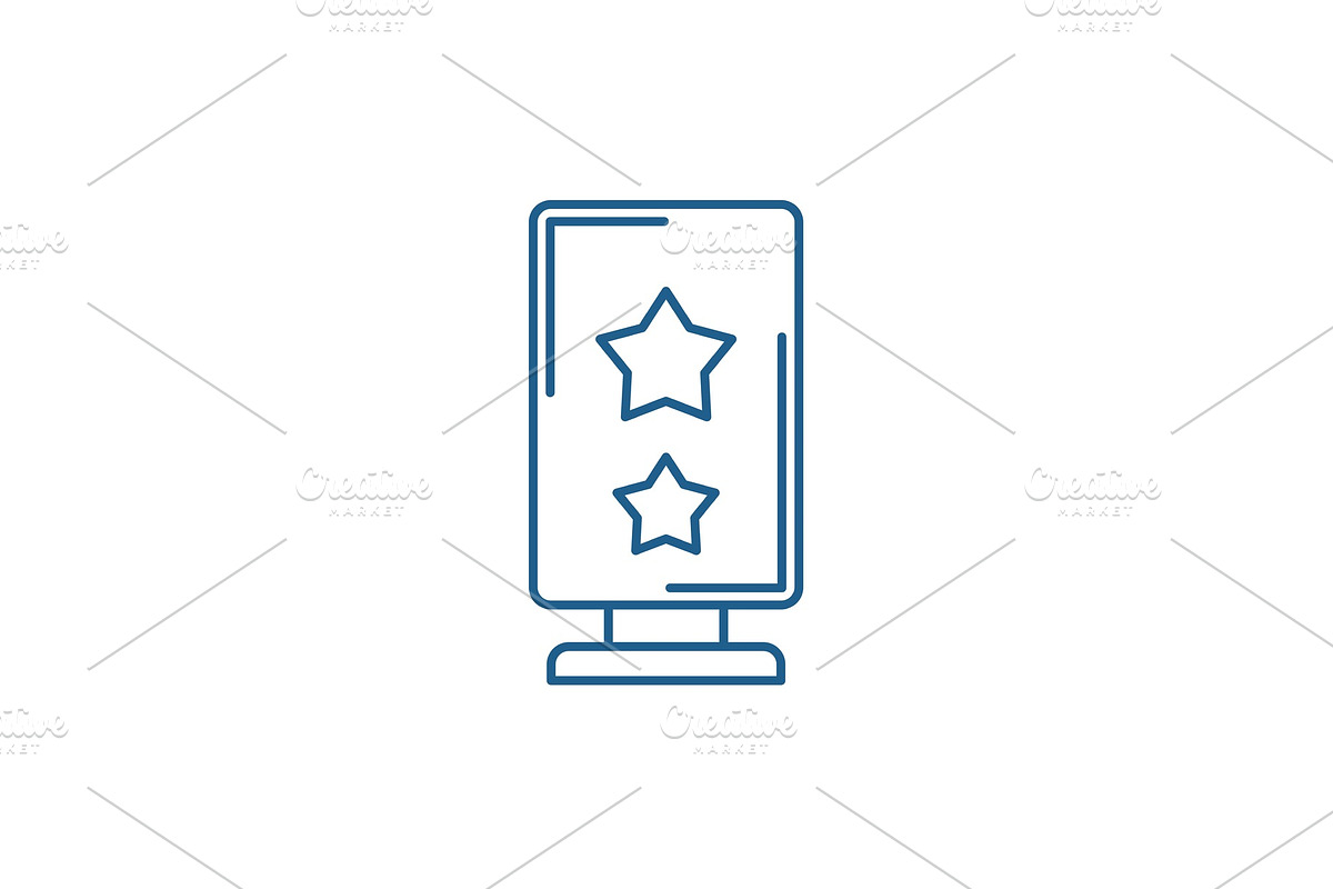 Advertising banner line icon concept in Illustrations - product preview 8