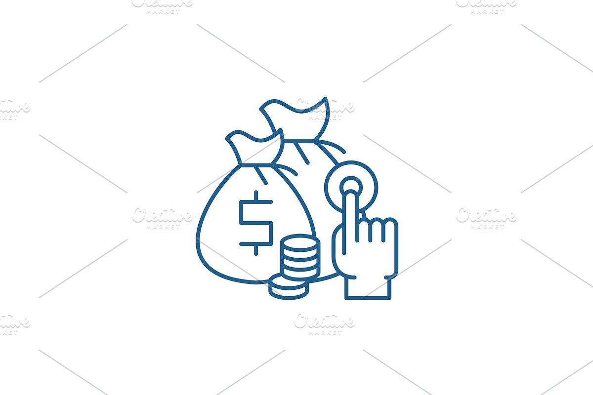 Affiliate sales line icon concept in Illustrations - product preview 8
