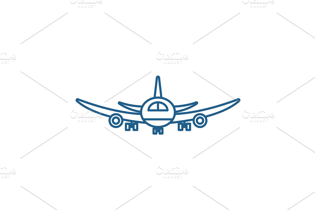 Airplane flight line icon concept in Illustrations - product preview 8