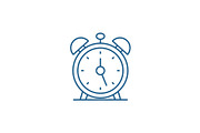 Alarm clock line icon concept. Alarm