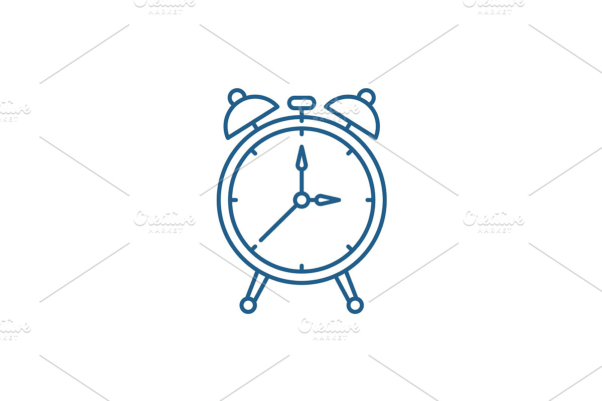 Alarm watch line icon concept. Alarm in Objects - product preview 8