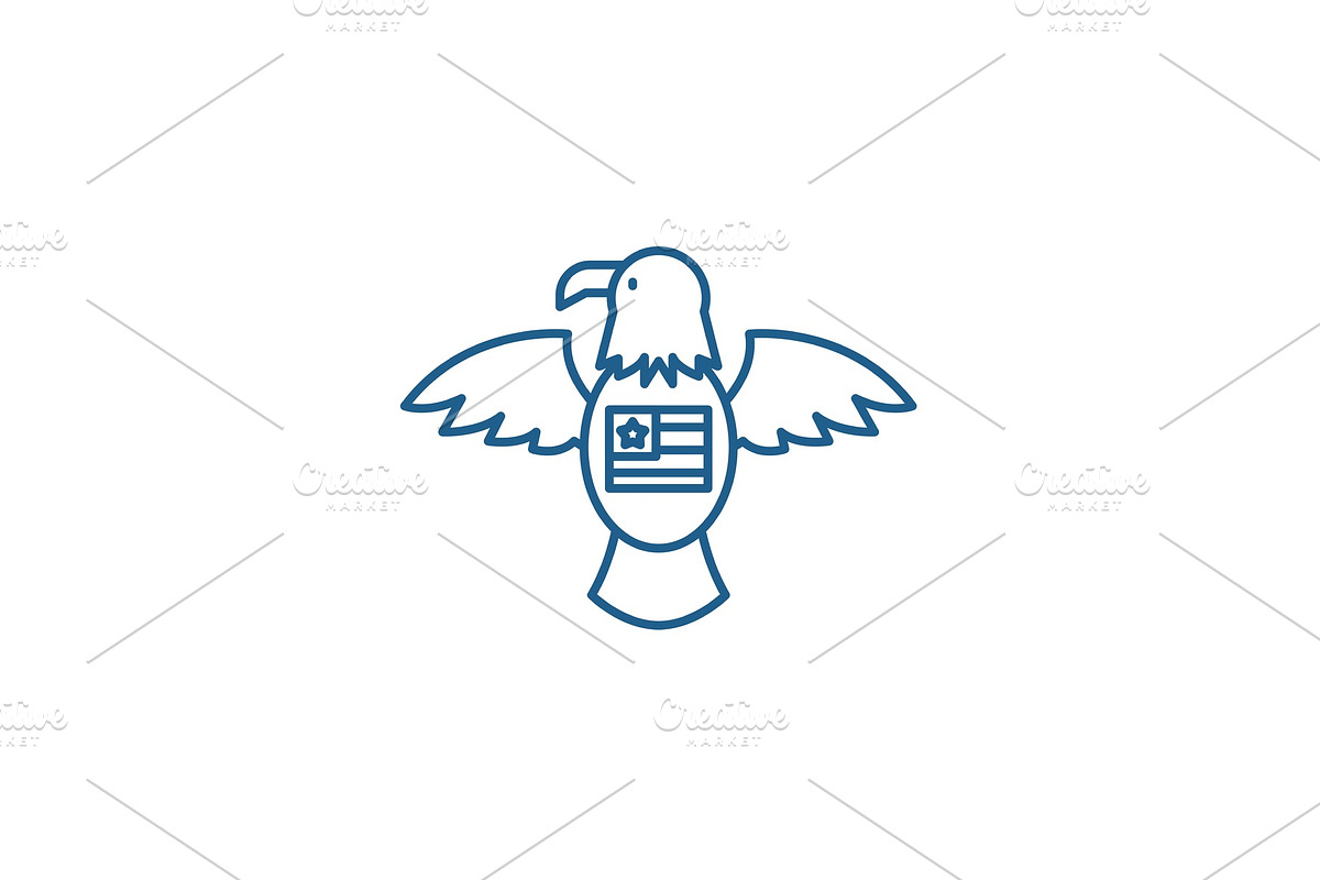 American eagle line icon concept in Illustrations - product preview 8
