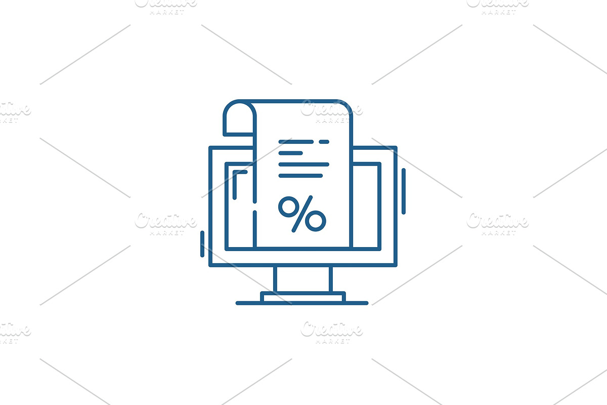 An invoice for payment line icon in Illustrations - product preview 8