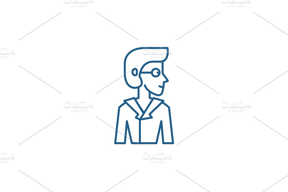 Analyst line icon concept. Analyst in Illustrations - product preview 8