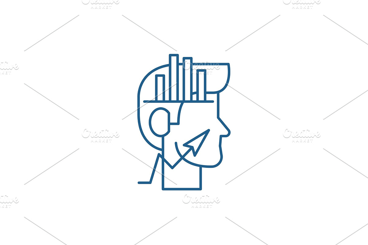 Analytical thinking line icon in Illustrations - product preview 8