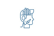 Analytical thinking line icon