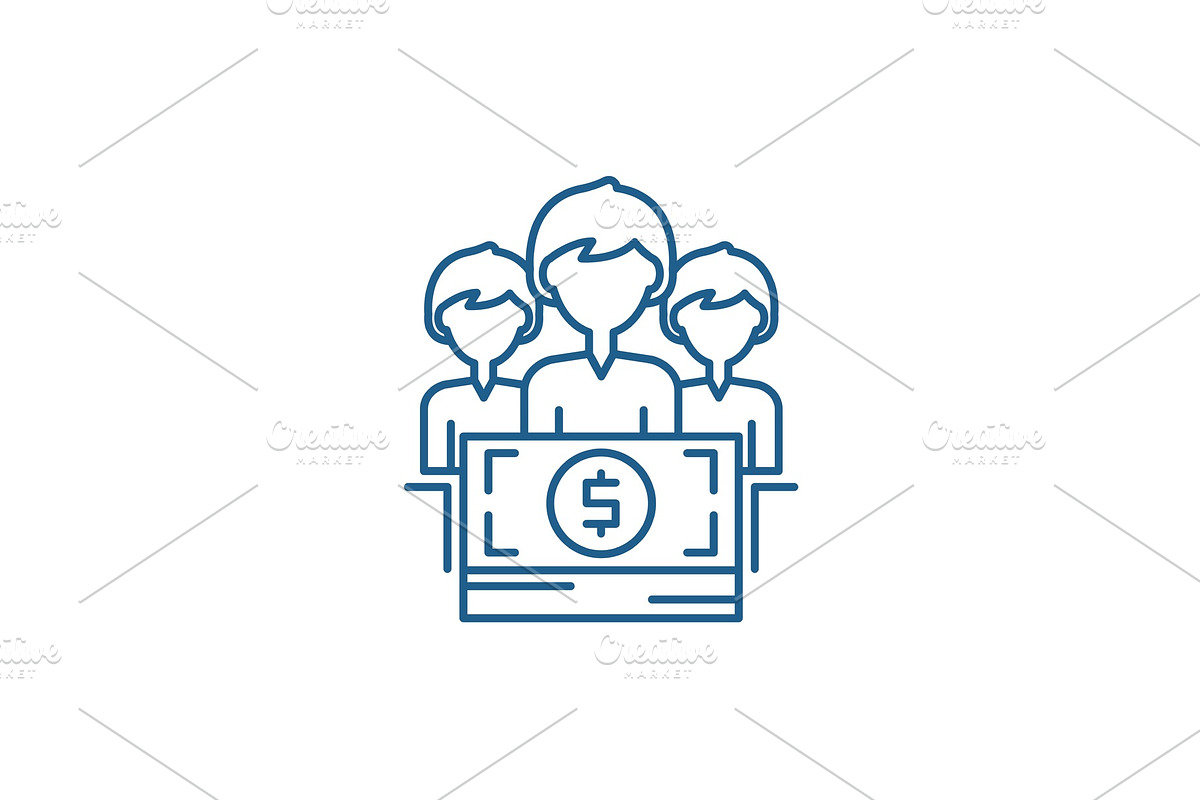 Annual bonus line icon concept in Illustrations - product preview 8