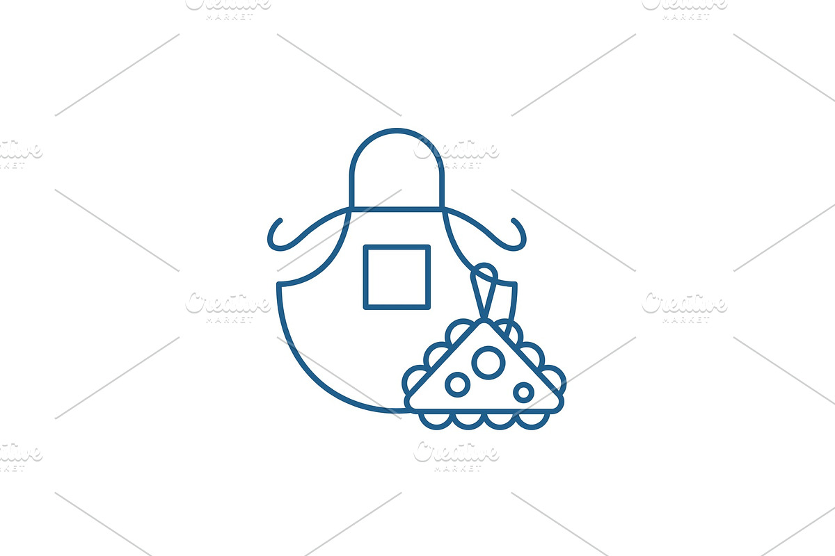 Apron line icon concept. Apron flat in Illustrations - product preview 8