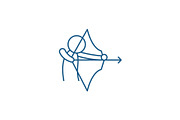 Archery line icon concept. Archery