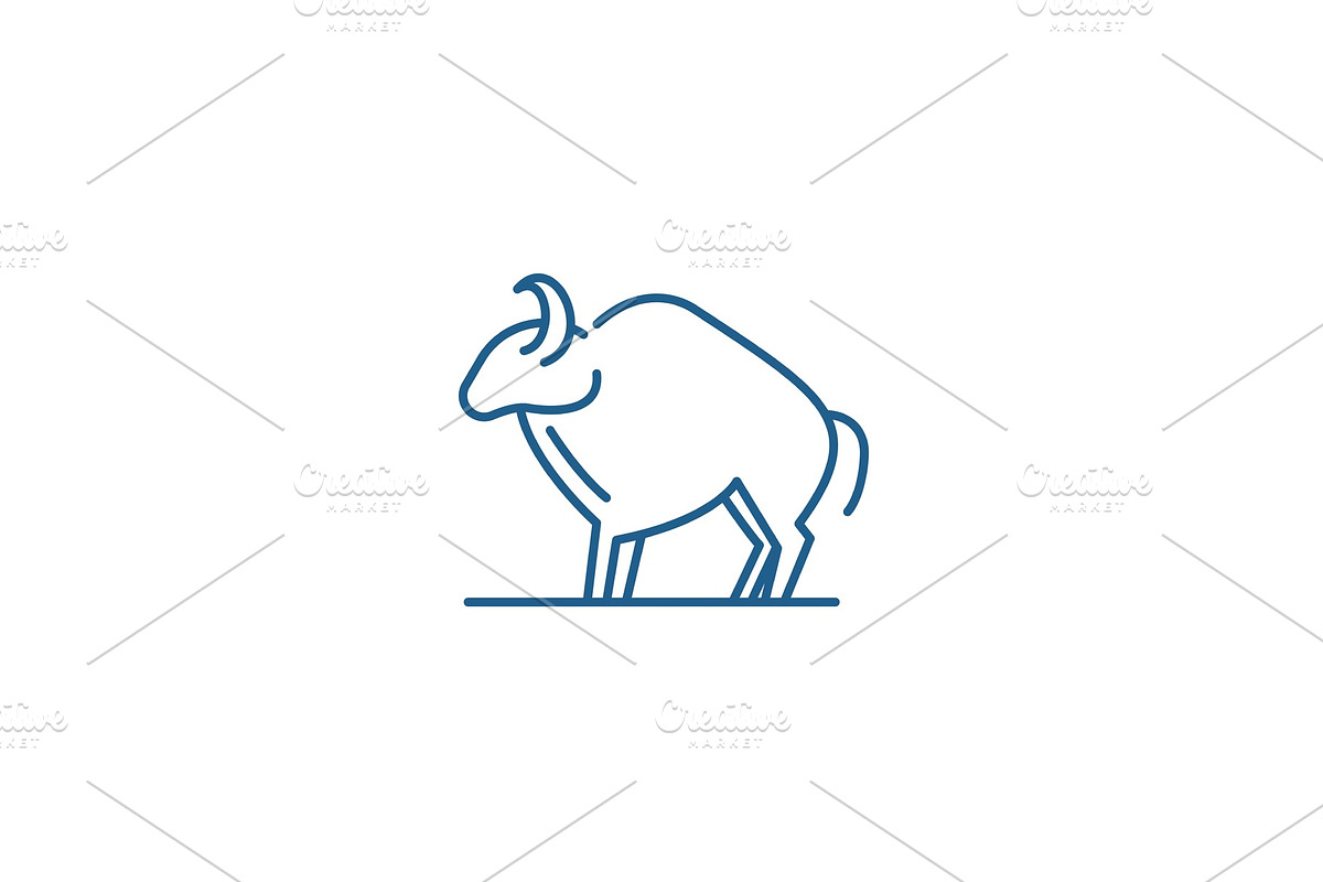 Aries zodiac sign line icon concept in Objects - product preview 8
