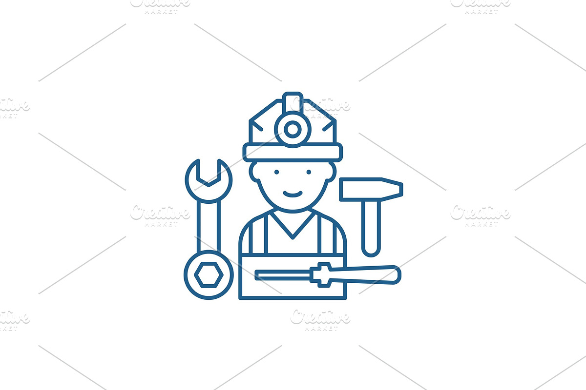 Assembly work line icon concept in Illustrations - product preview 8