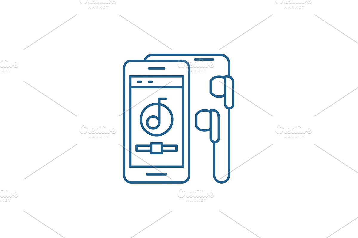 Audio player line icon concept in Objects - product preview 8