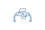 Augmented reality glasses line icon